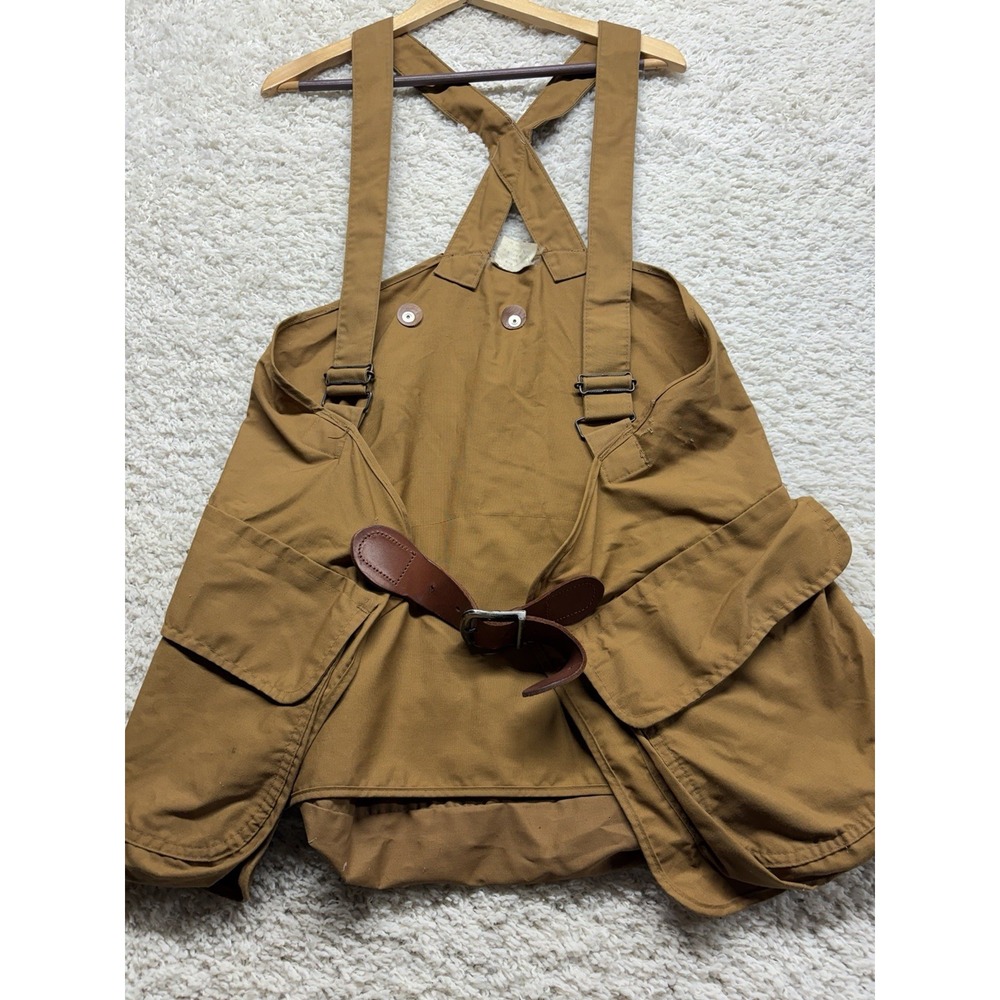 Vintage Black Sheep Brand Hunting Vest Mens Adult M Brown Canvas